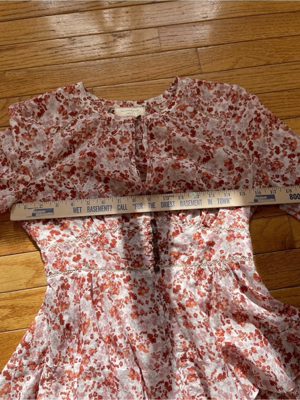 Moulinette Soeurs Anthropologie Floral Silk Cotton Top 2 Fairy Folk Ren Faire - Picture 5 of 6